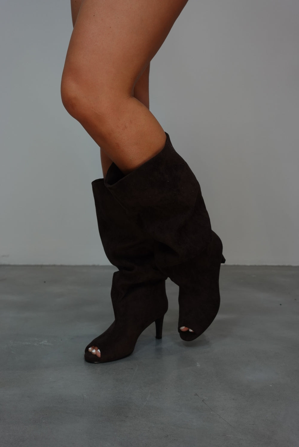 Bottes suédines - chocolat