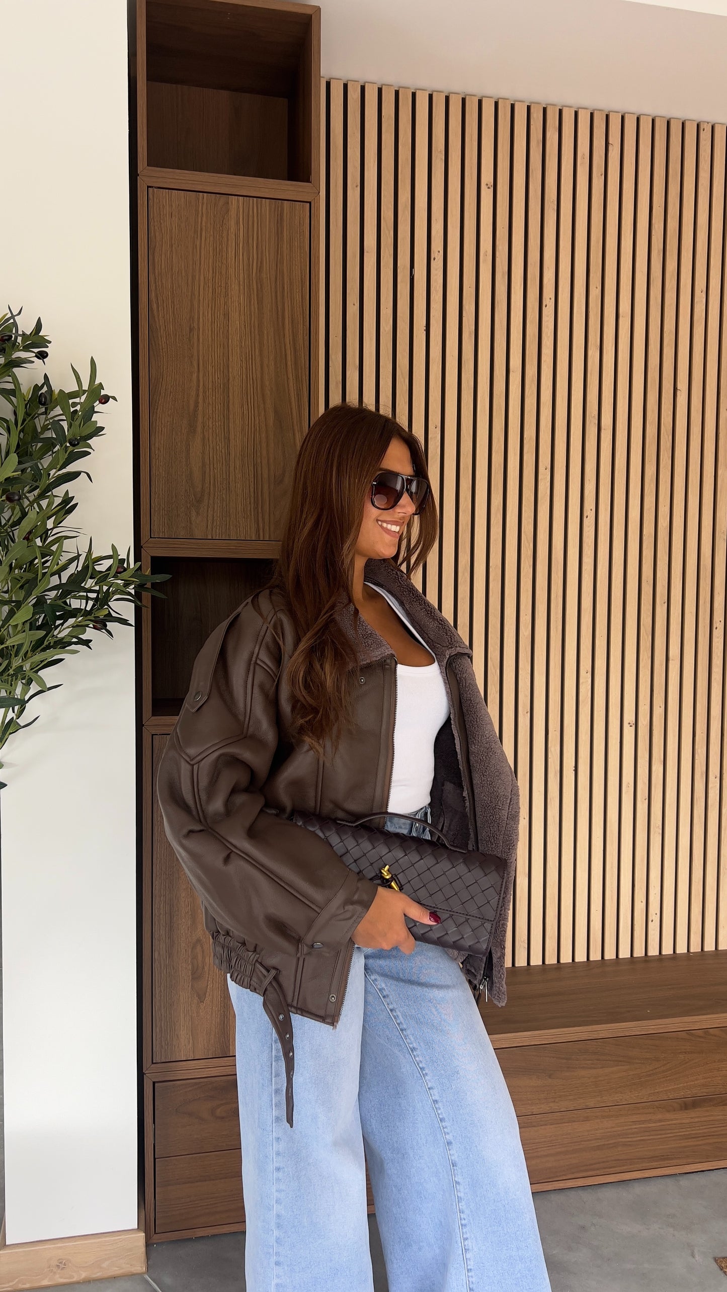 Manteau aviateur - chocolat