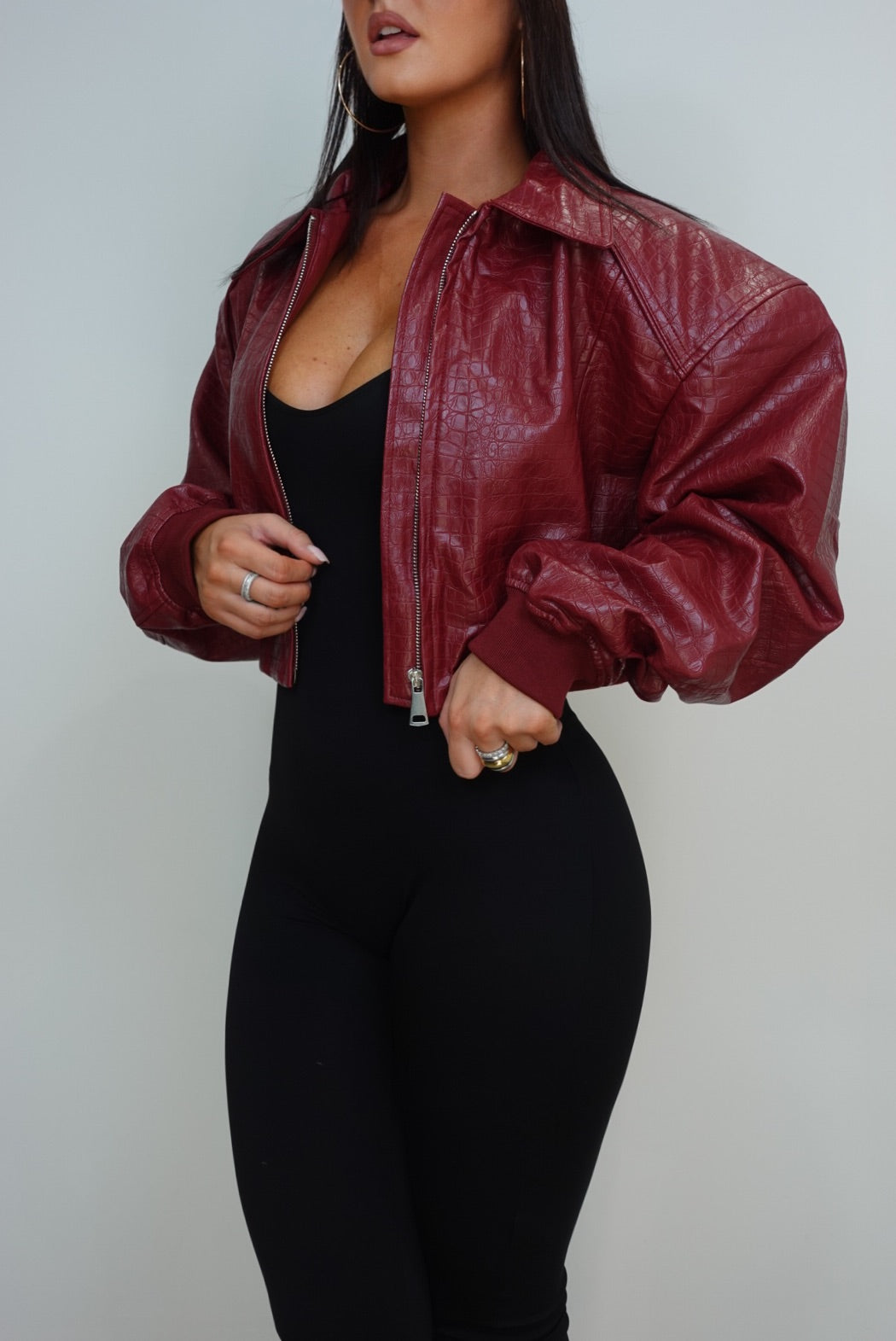 Bombers effet croco - bordeaux