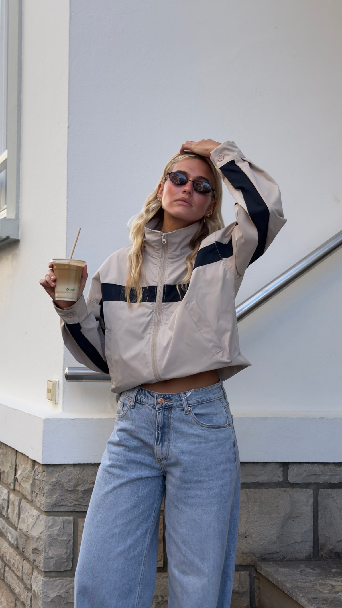 Baggy jeans taille basse - clair