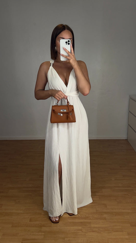 Robe modulable bijoux - blanc cassé