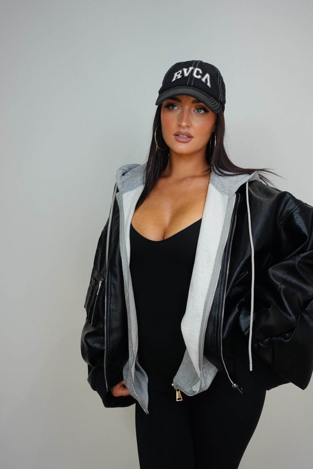 Veste sweat extra loose - noire