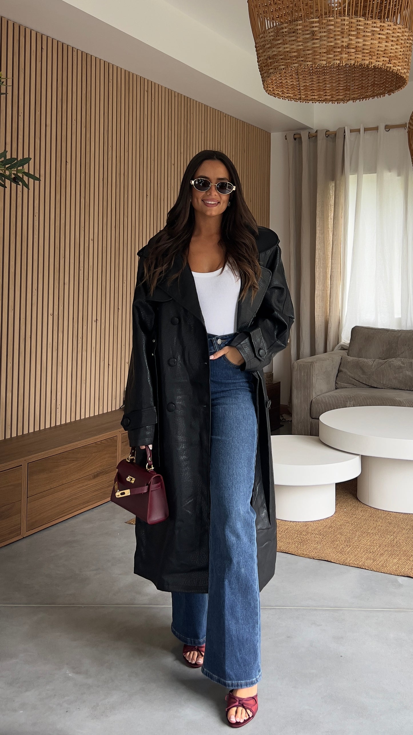 Trench long - noir
