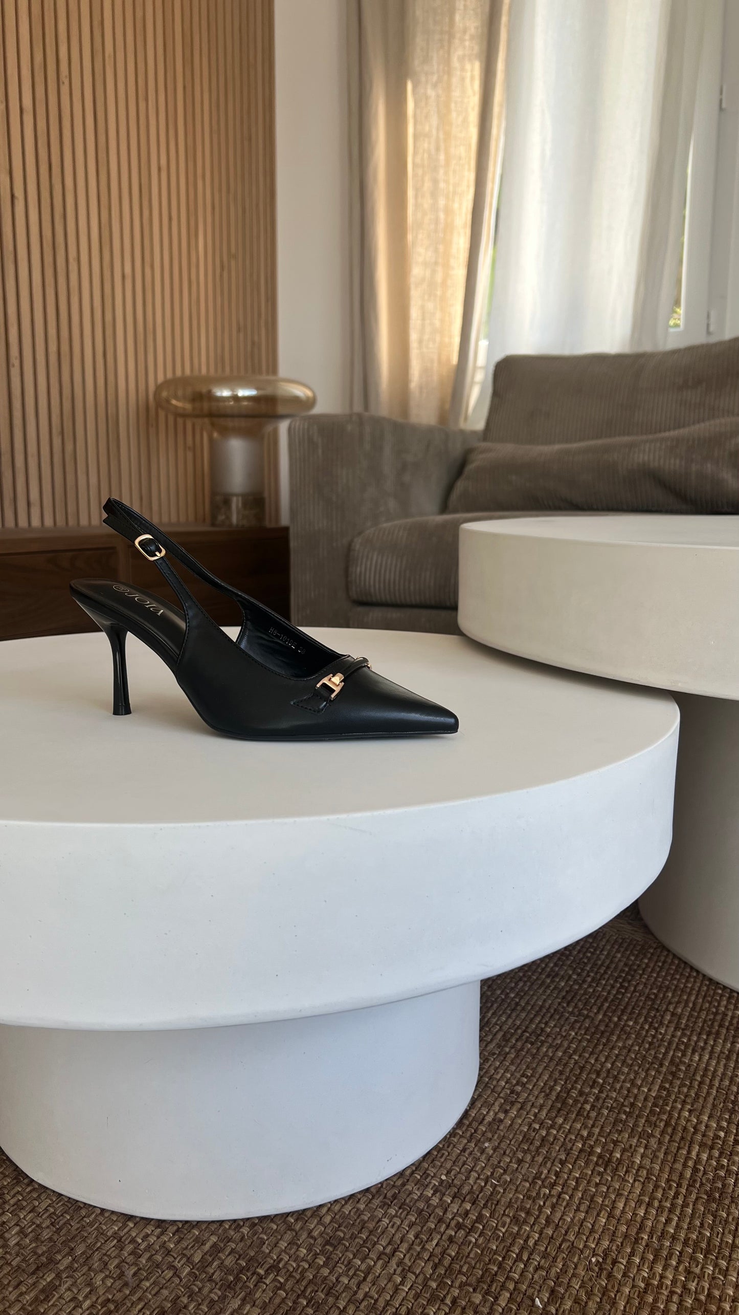 Talons détails dorés - noir