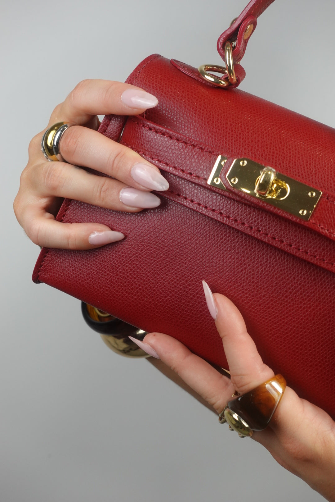 Sac en cuir H - rouge