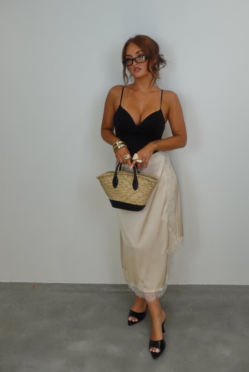 Jupe en dentelle - champagne
