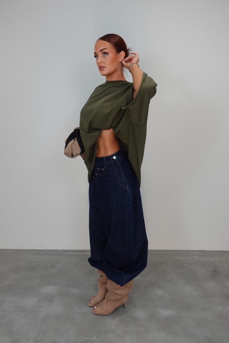 T- shirt loose - kaki