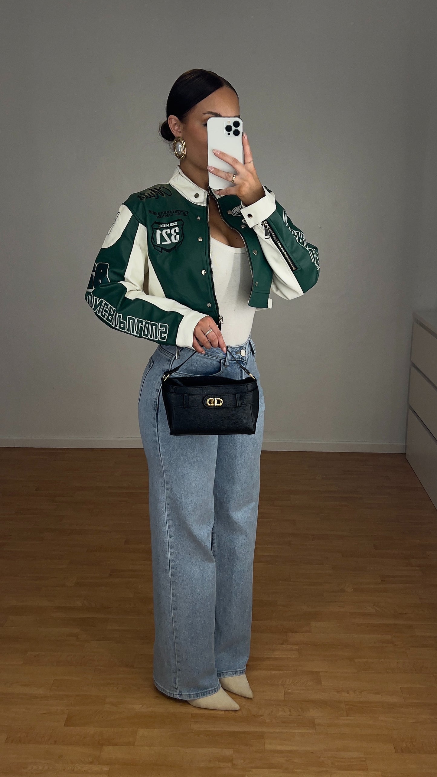 Veste moto - verte
