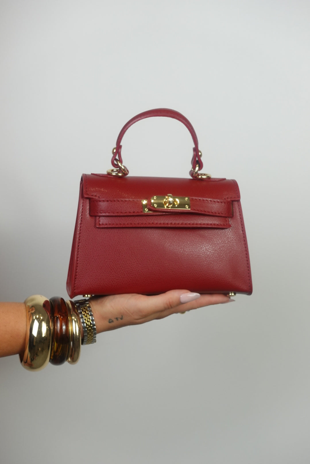 Sac en cuir H - rouge