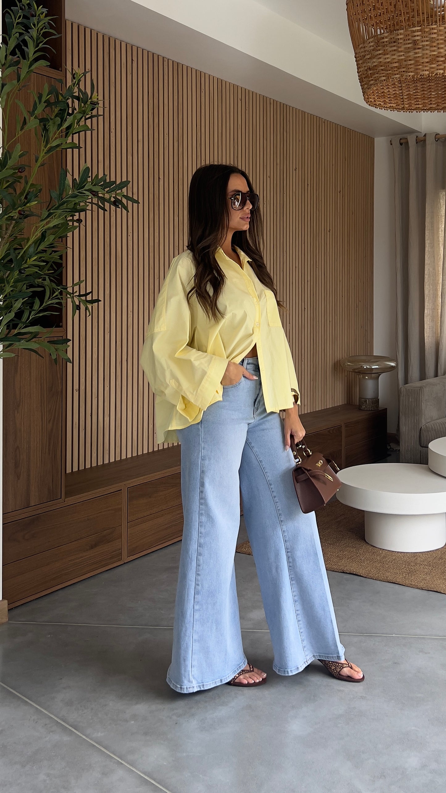 Chemise oversize - jaune