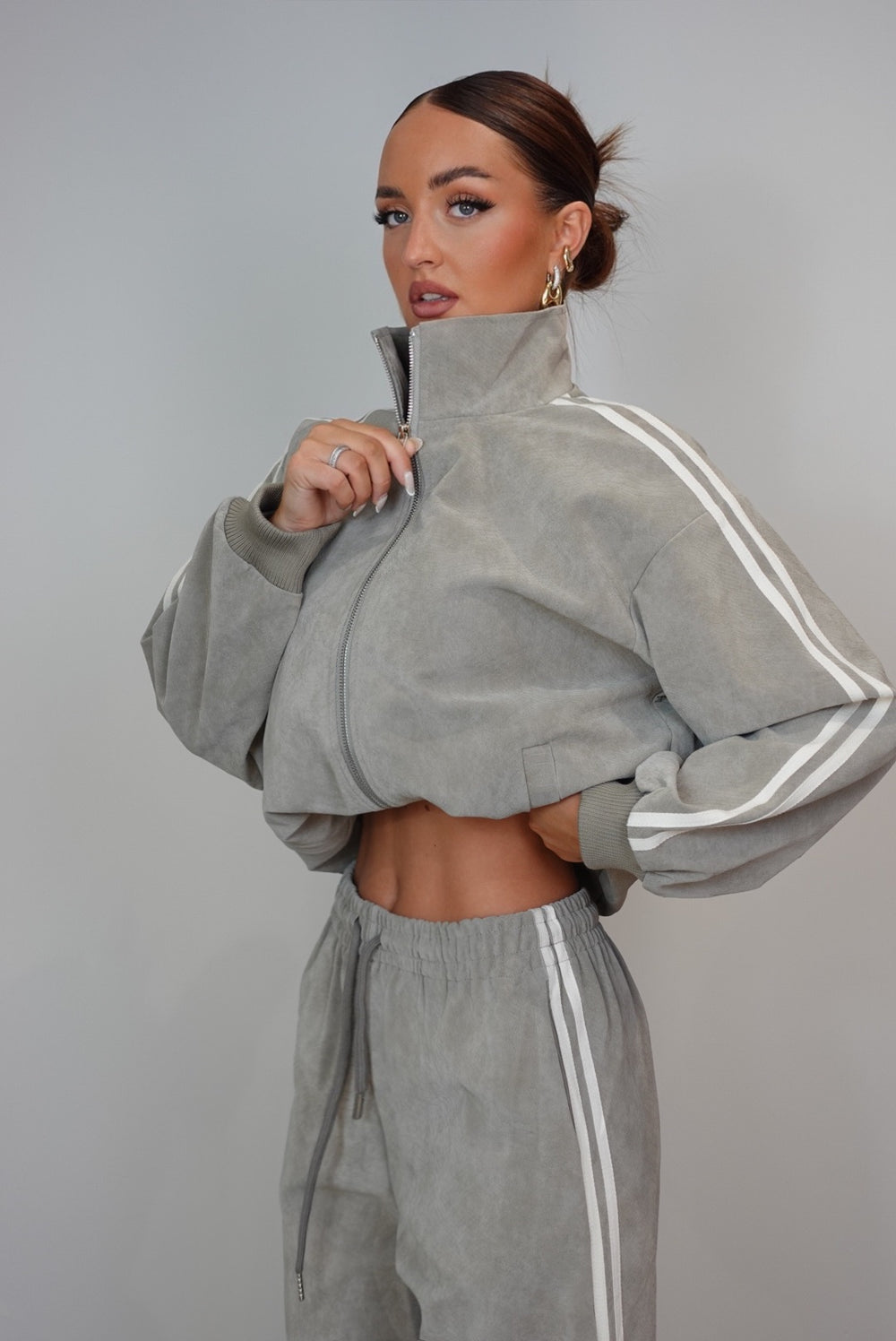 Ensemble effet croco à bandes - taupe