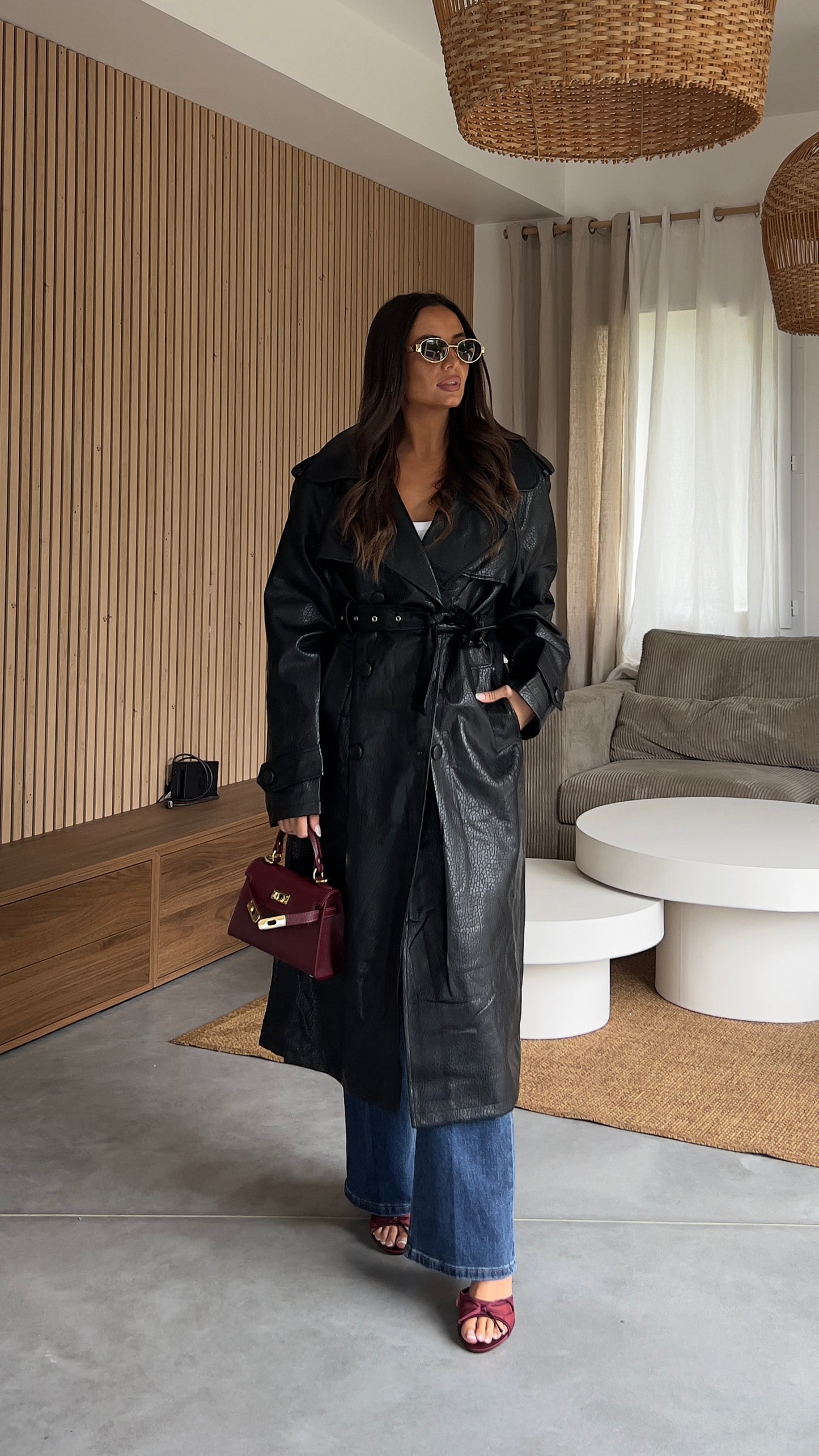 Trench long - noir