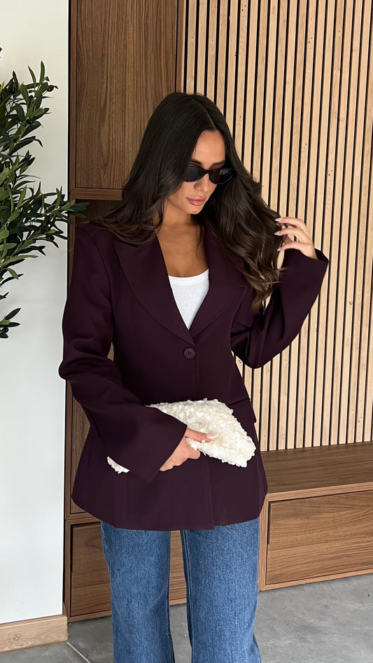 Blazer cintré - prune