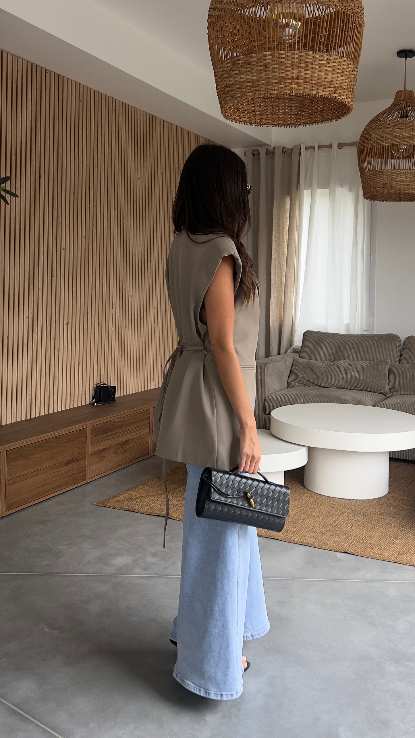 Blazer sans manches - taupe