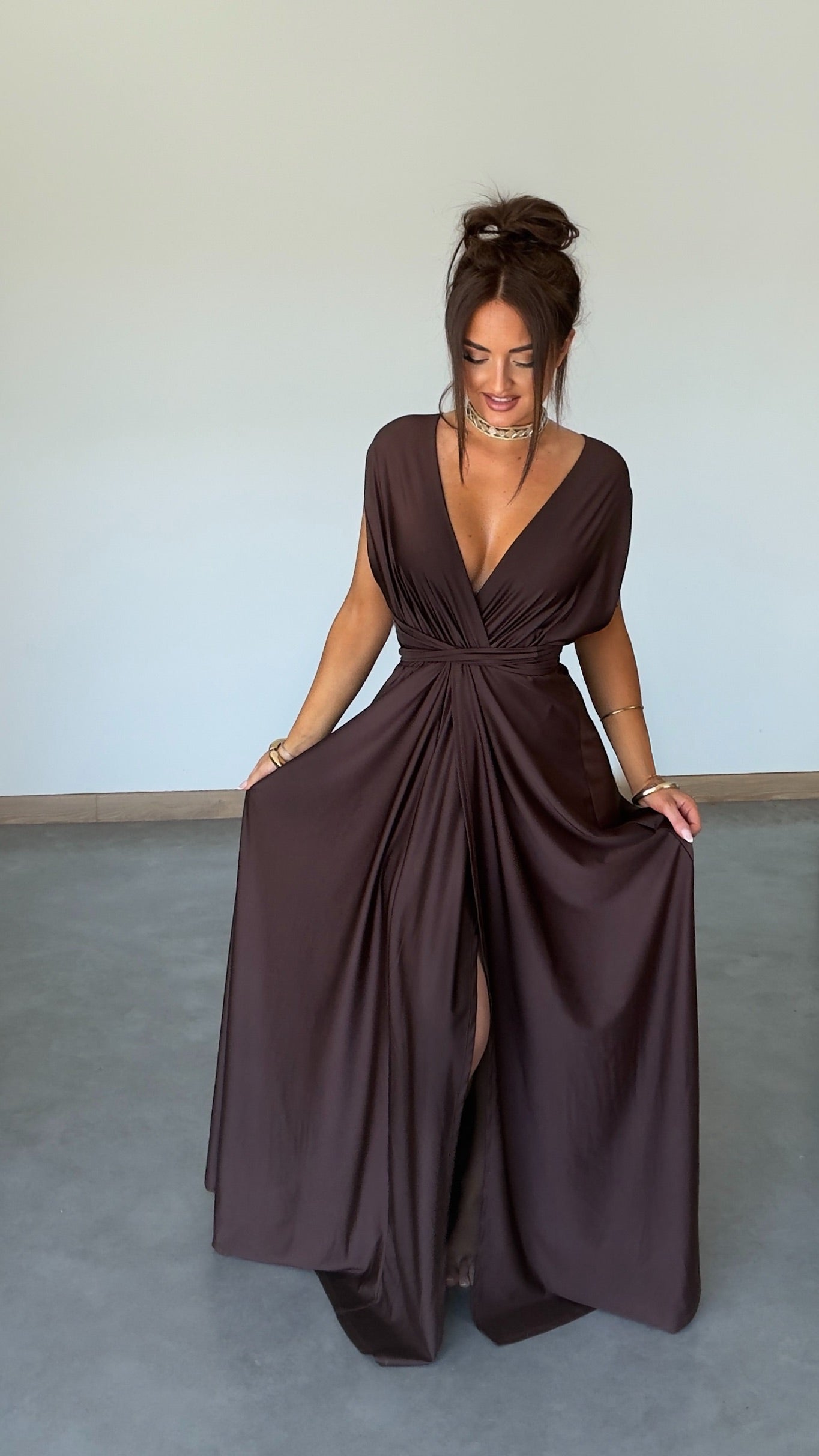PRÉCOMMANDE Robe modulable - chocolat (livraison dans 2 semaines)