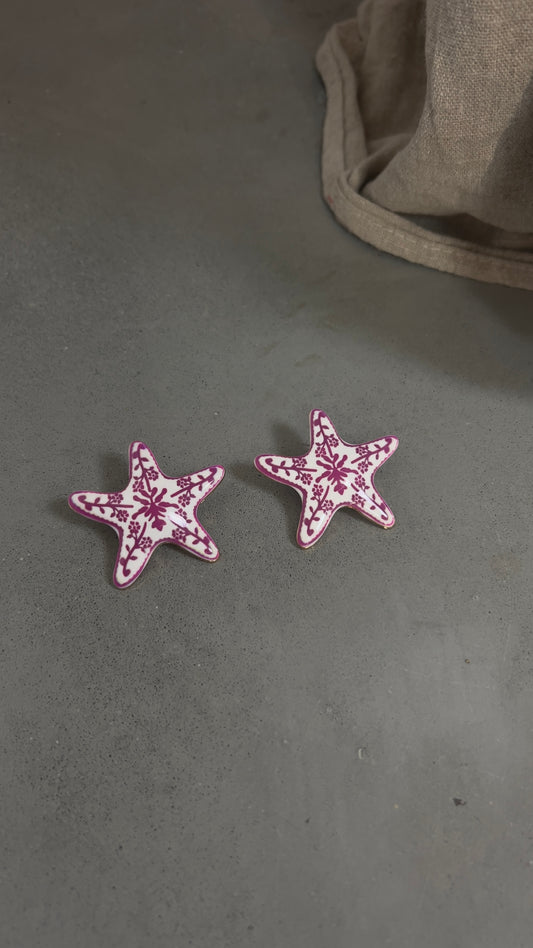 Boucles d’oreilles étoiles - rose