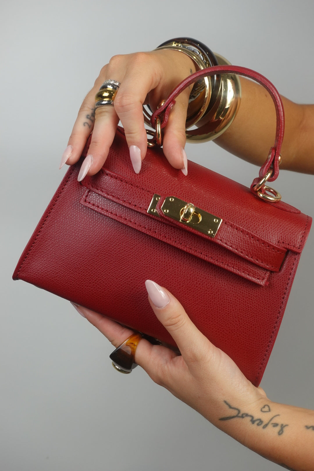 Sac en cuir H - rouge