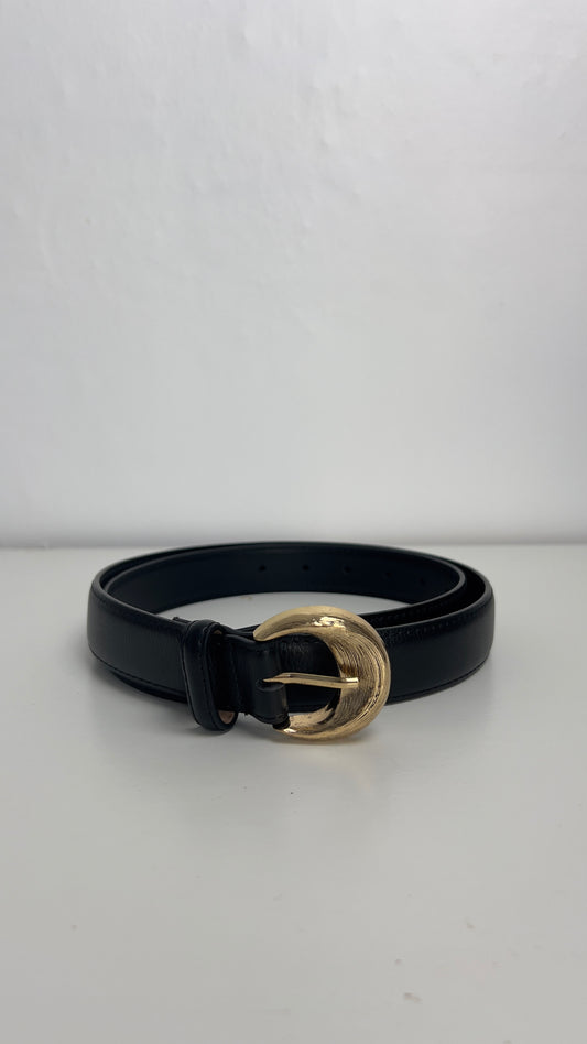 Ceinture en cuir - noire