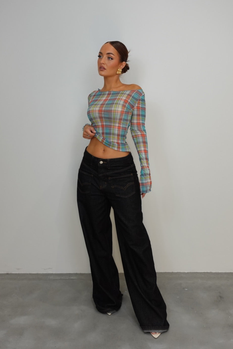 Jeans loose - brut
