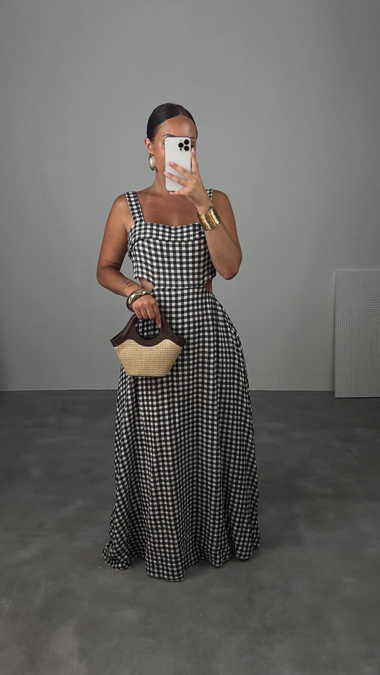 Robe vichy - Noire
