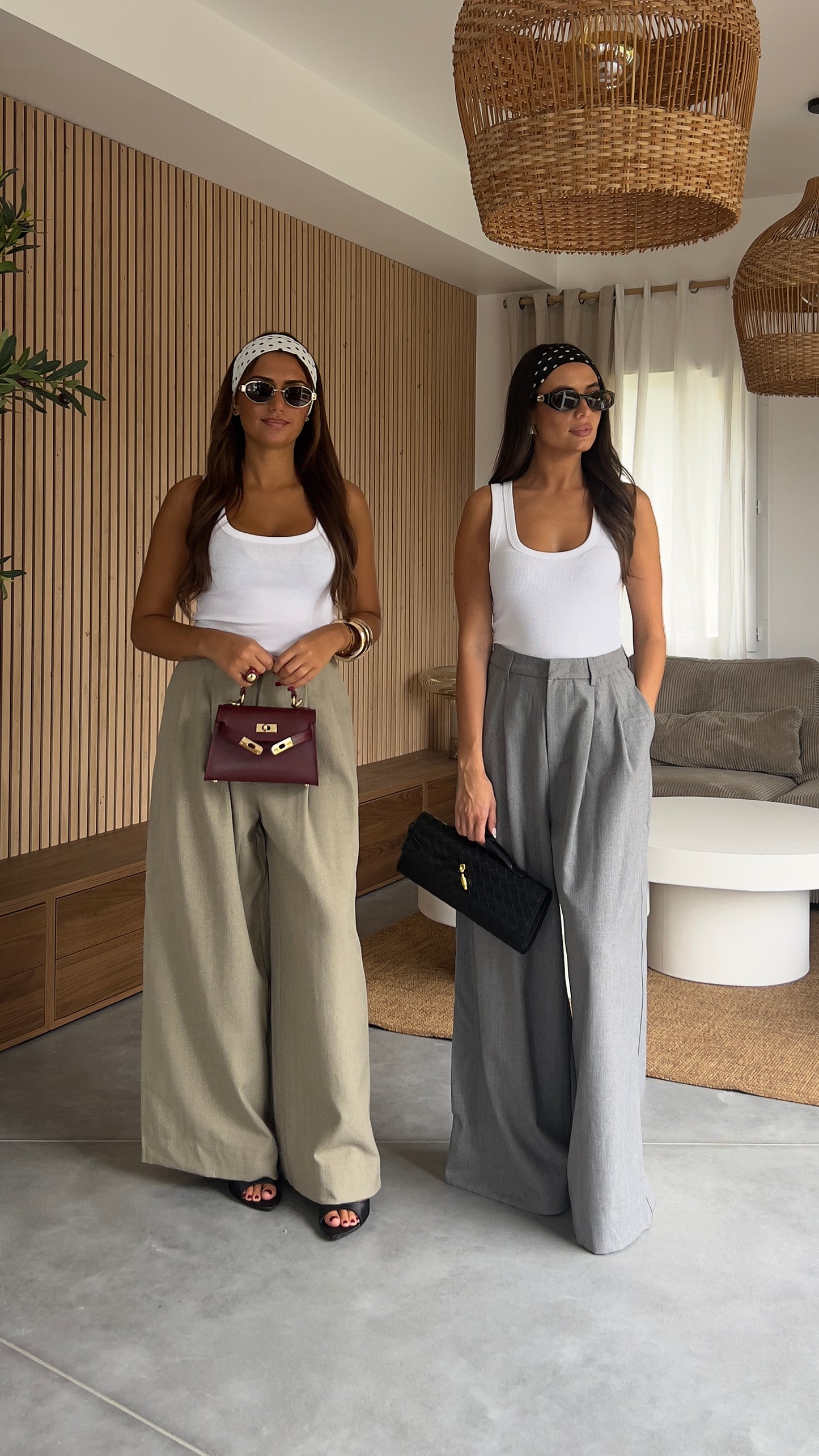 Pantalon tailleur simple - taupe
