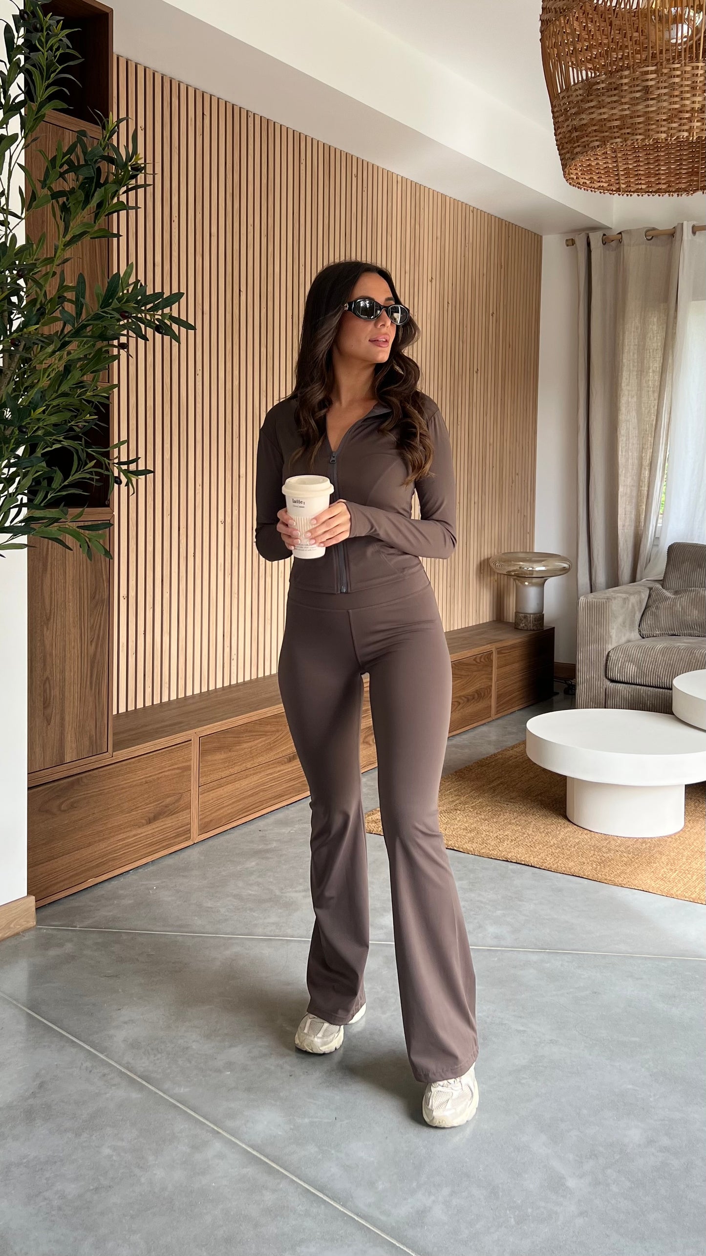 Ensemble de sport gainant - chocolat