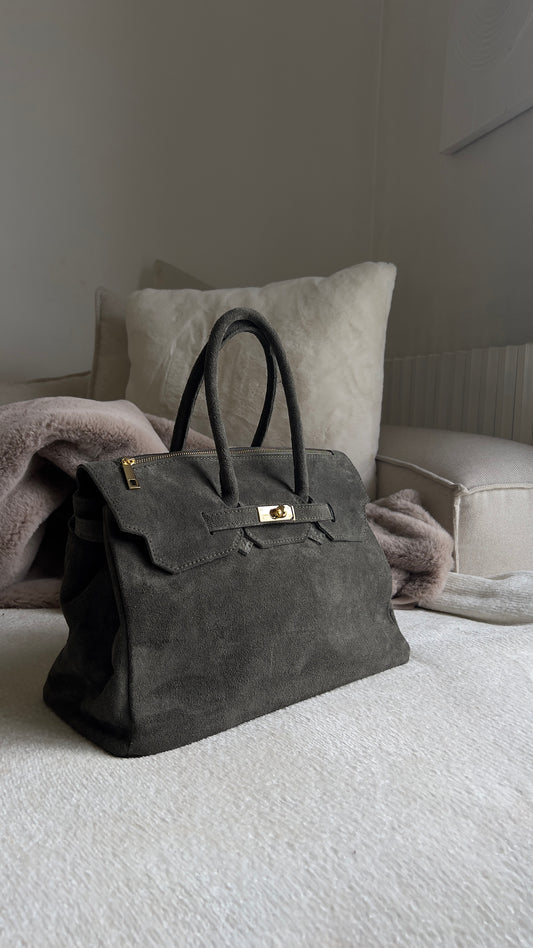 Grand sac en cuir - kaki