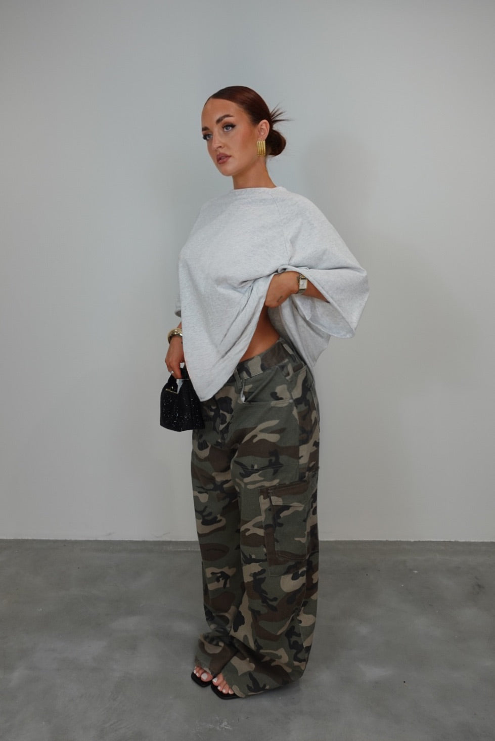 T- shirt loose - gris clair