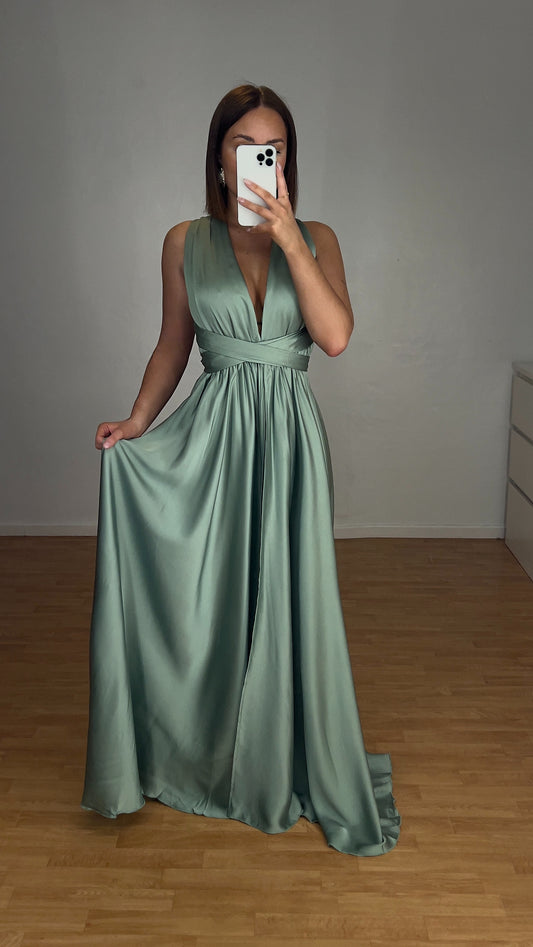 Robe modulable - vert sauge