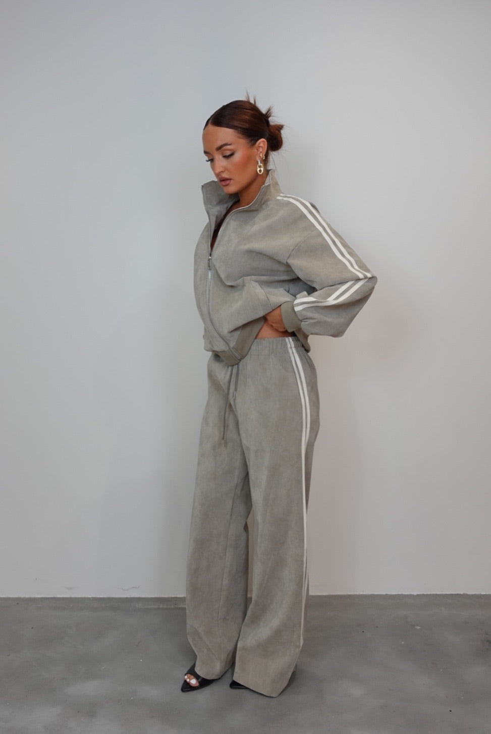 Ensemble effet croco à bandes - taupe