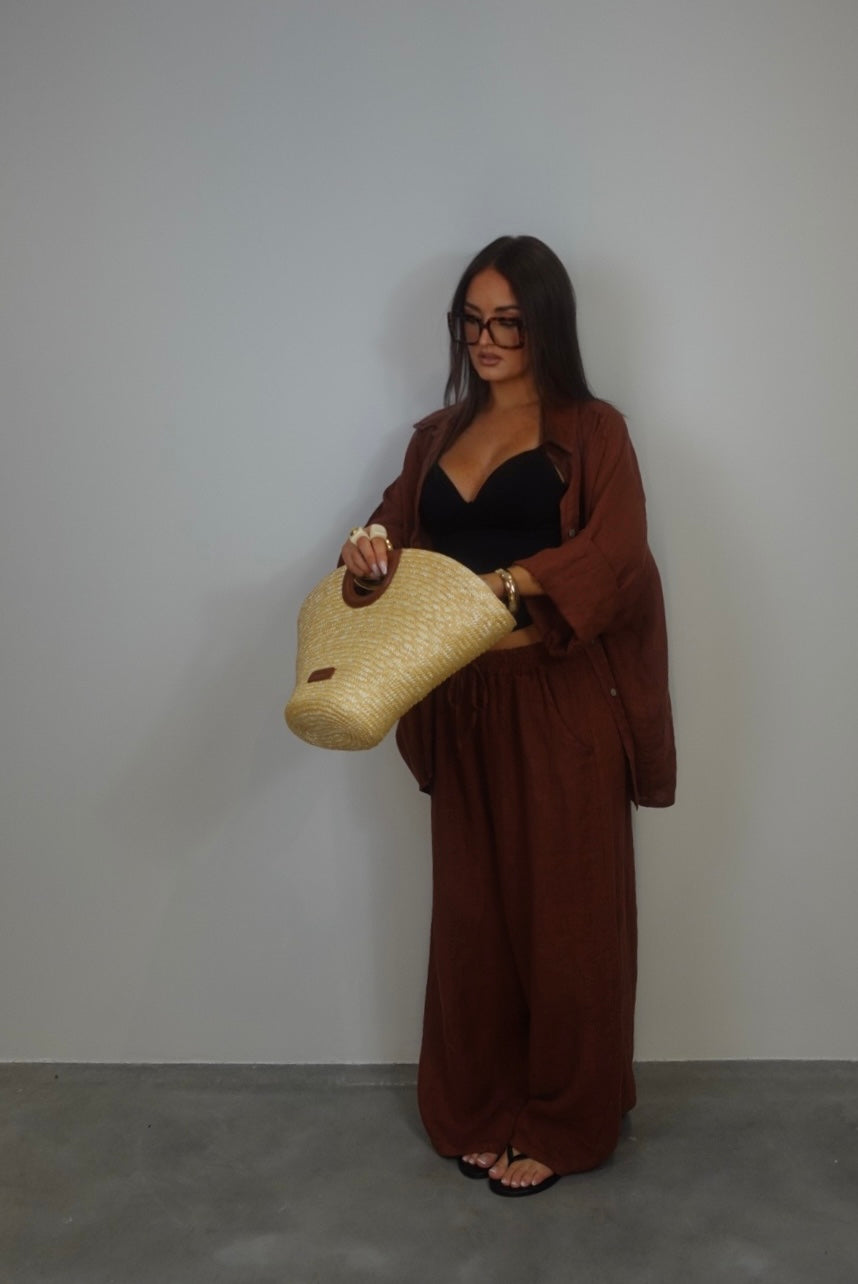 Ensemble en lin - rouille