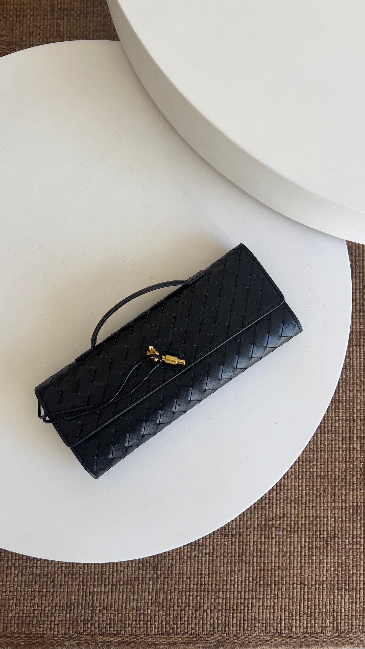 Sac baguette en cuir - noir