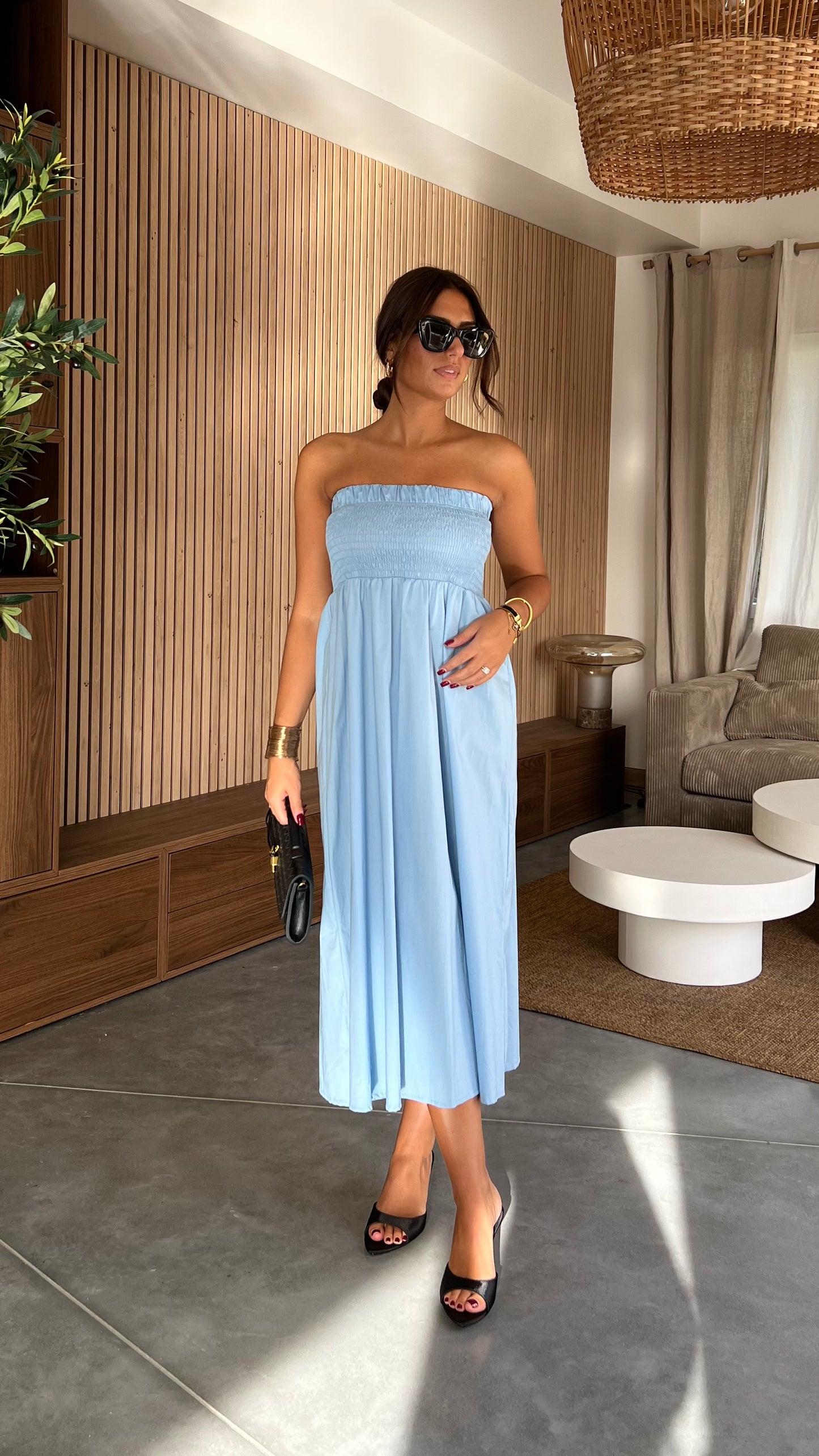 Robe bustier - bleue