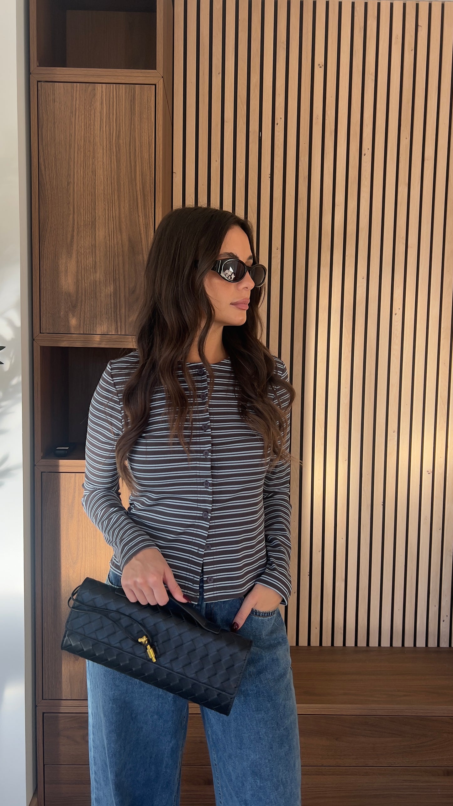 Gilet rayures - bleu marine