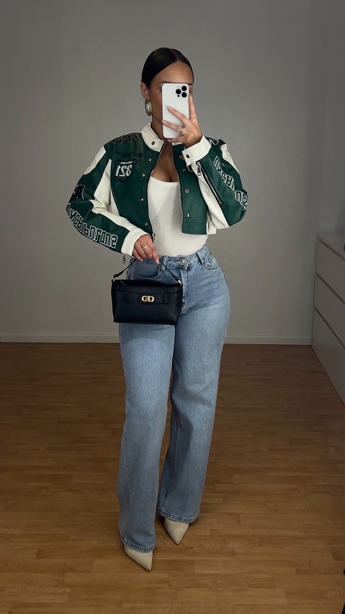 Veste moto - verte