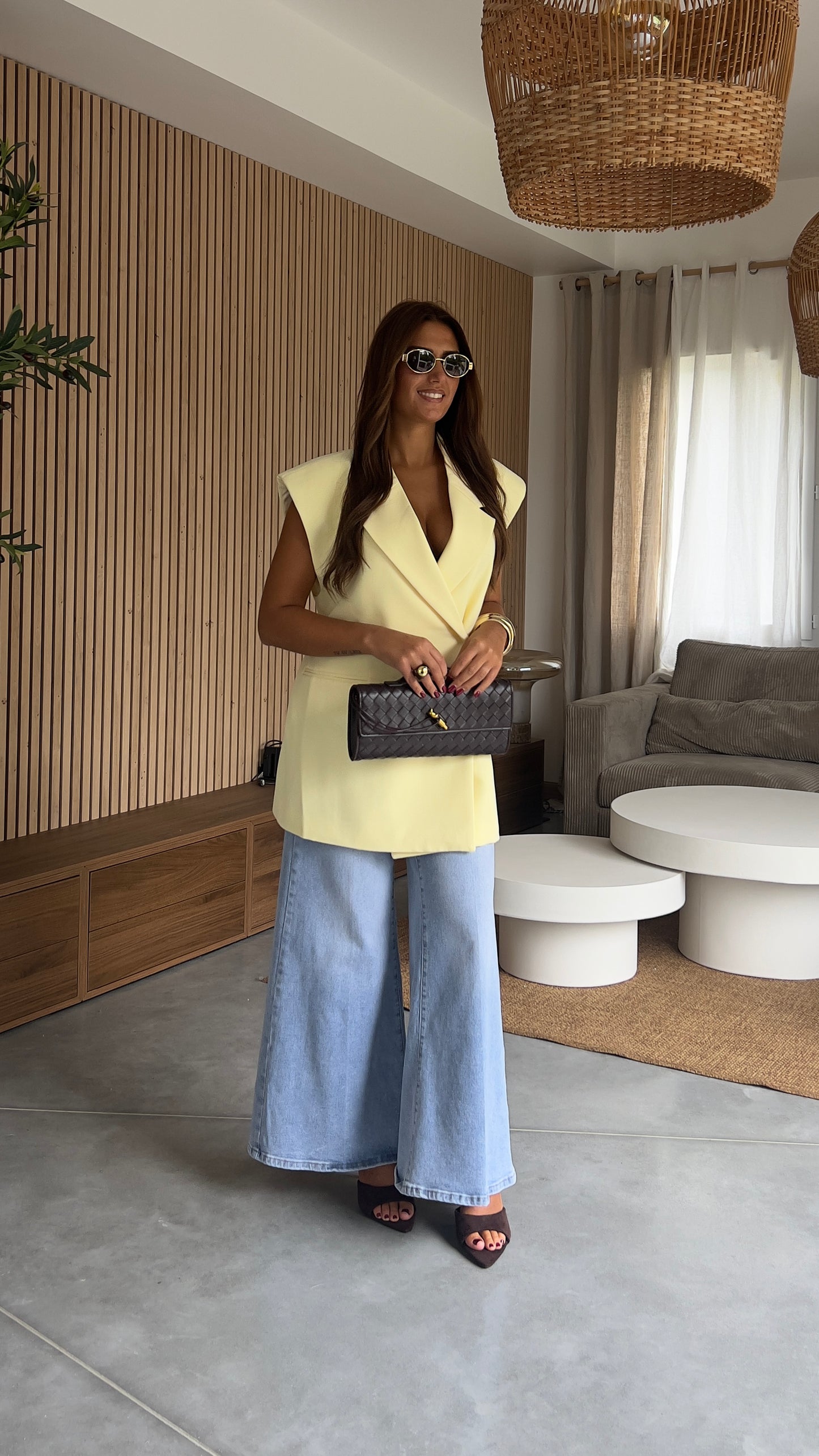 Blazer sans manches - jaune