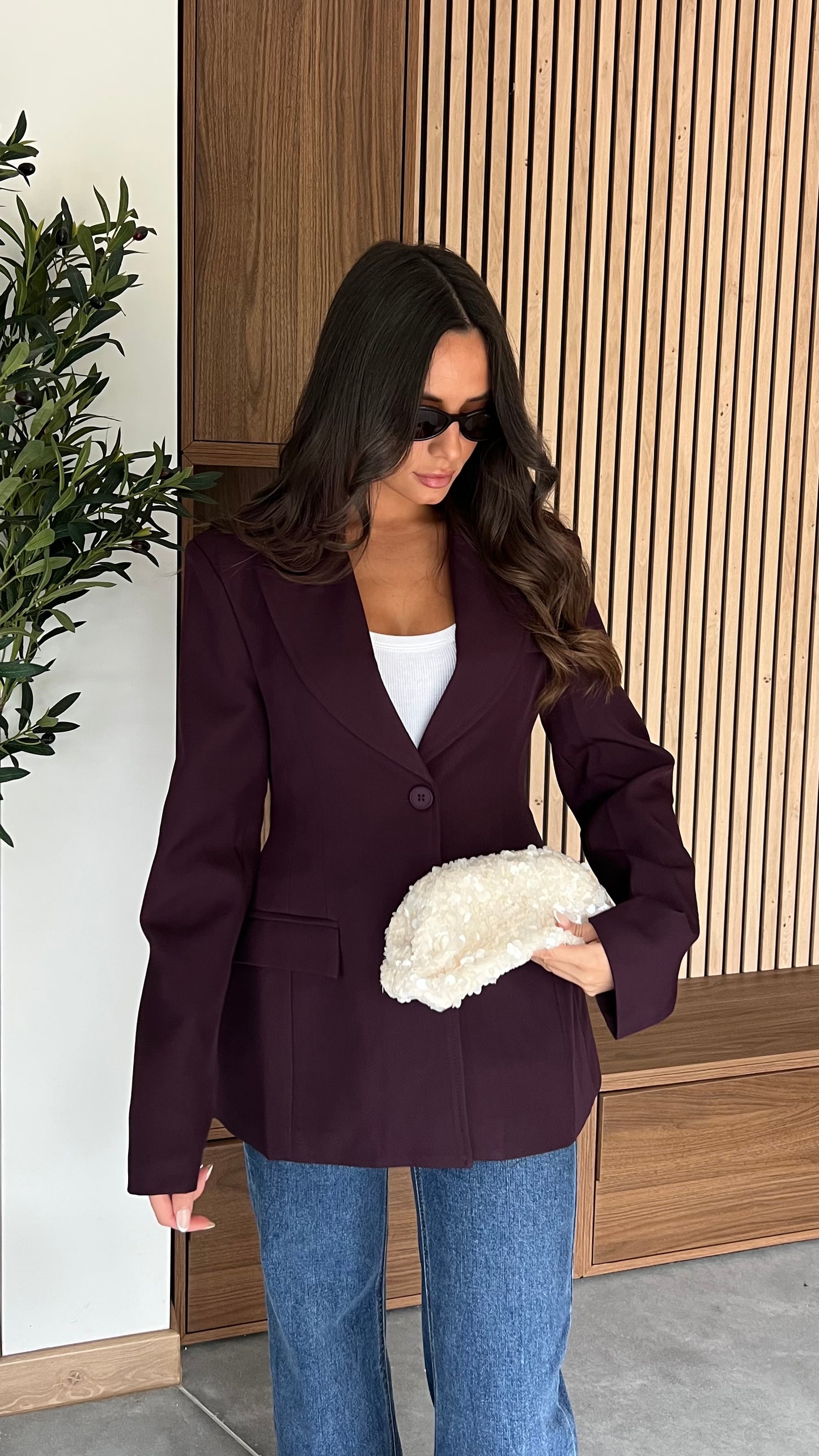 Blazer cintré - prune