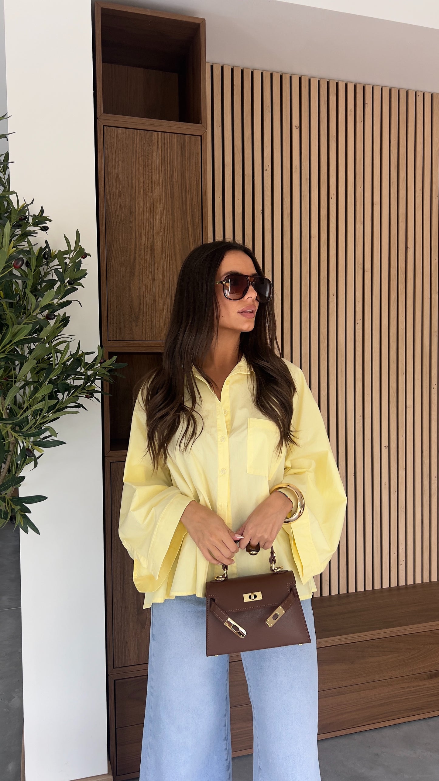 Chemise oversize - jaune