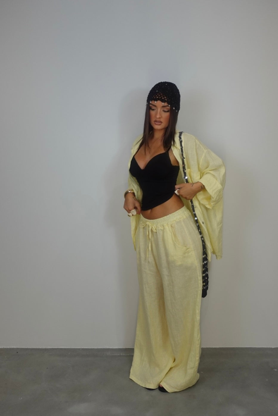 Ensemble en lin - jaune