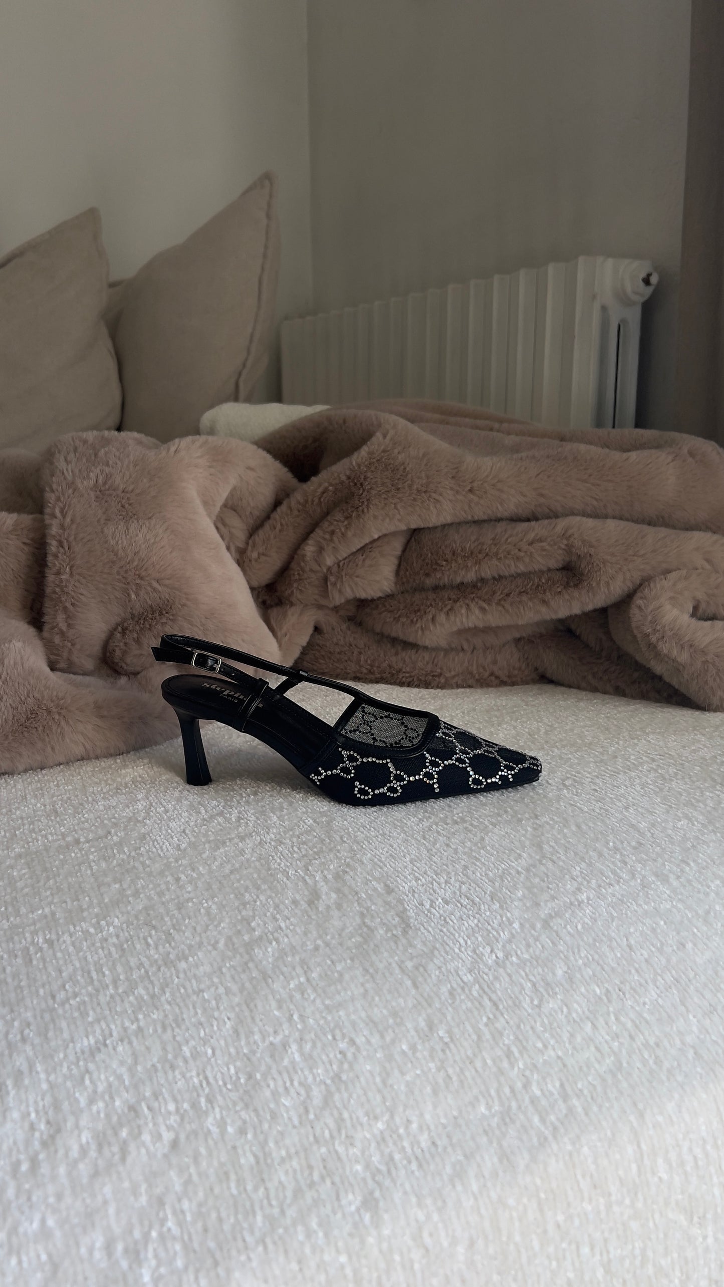 Talons strass - noir