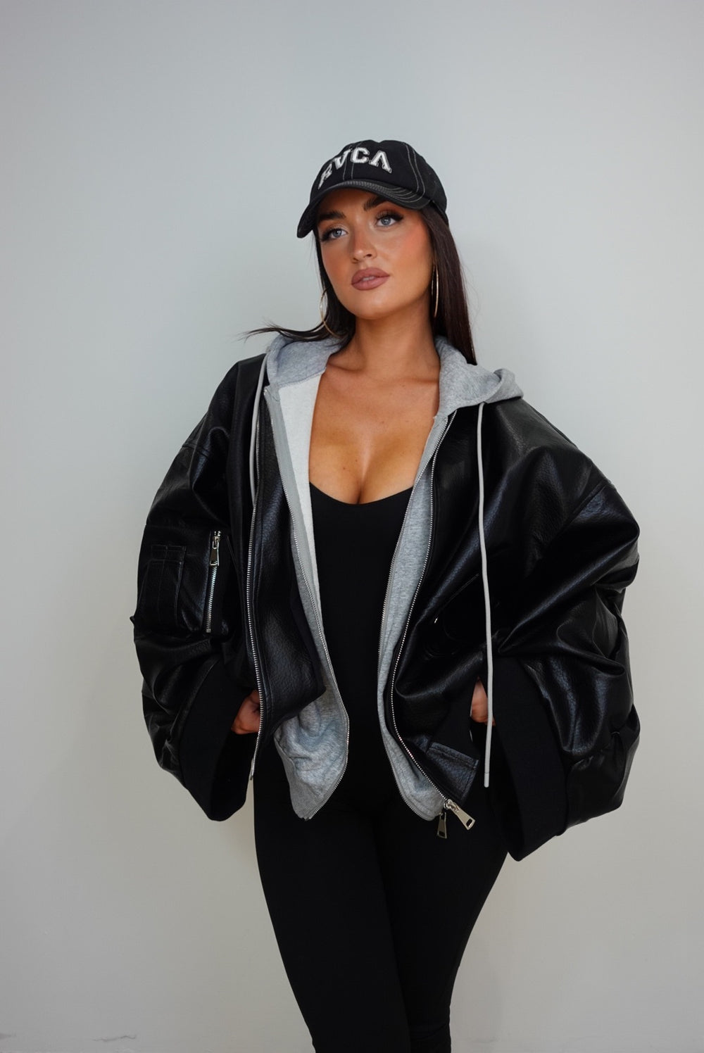 Veste sweat extra loose - noire