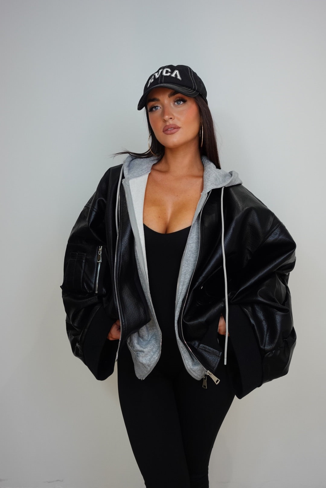 Veste sweat extra loose - noire