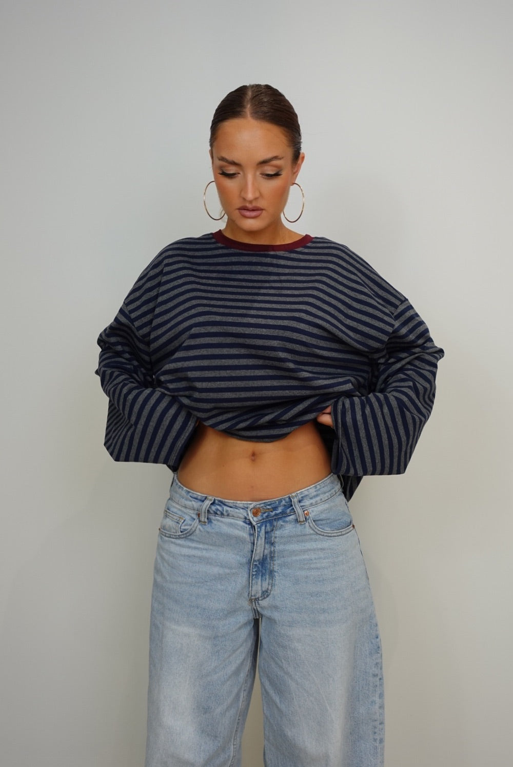 Baggy jeans taille basse - clair