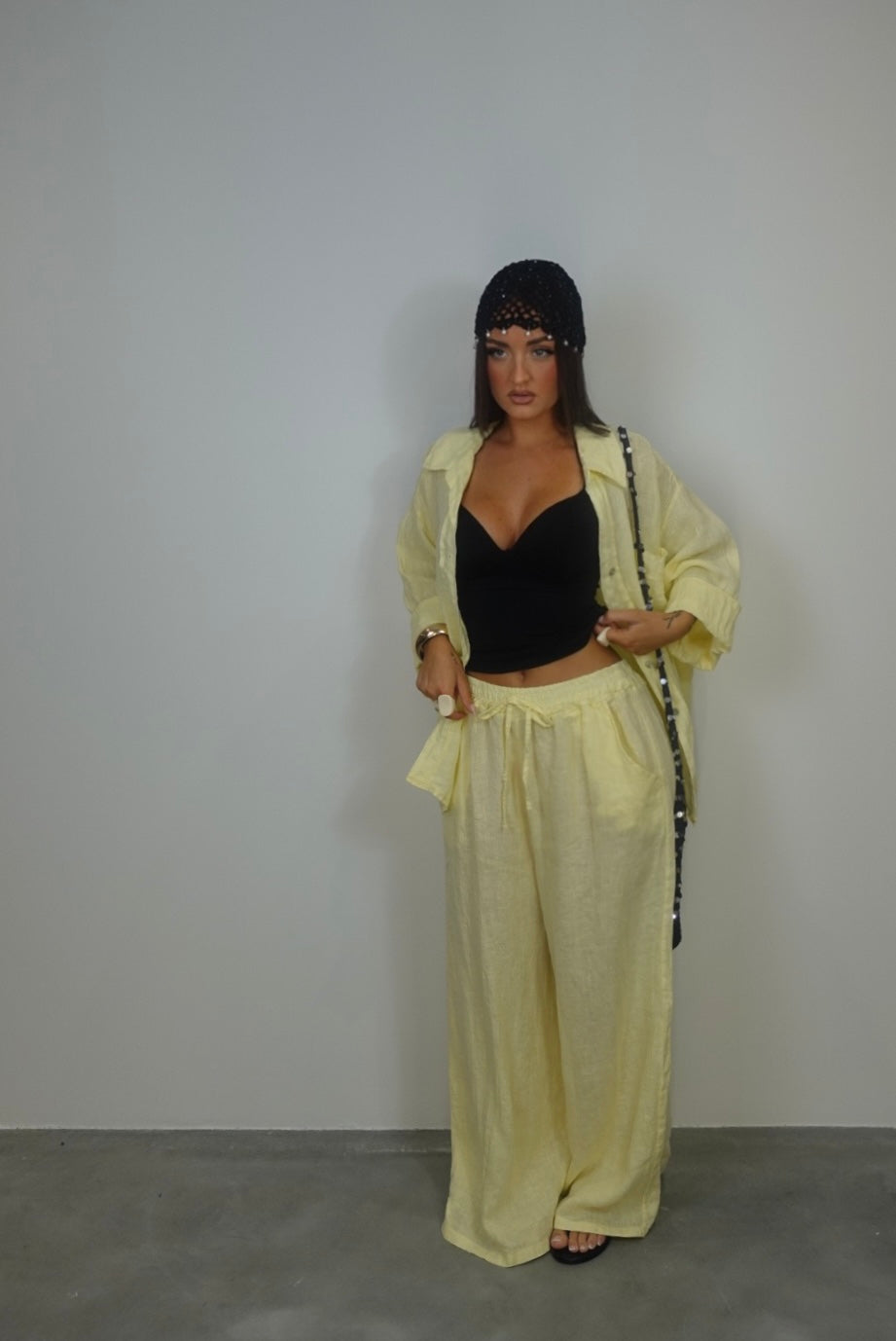 Ensemble en lin - jaune