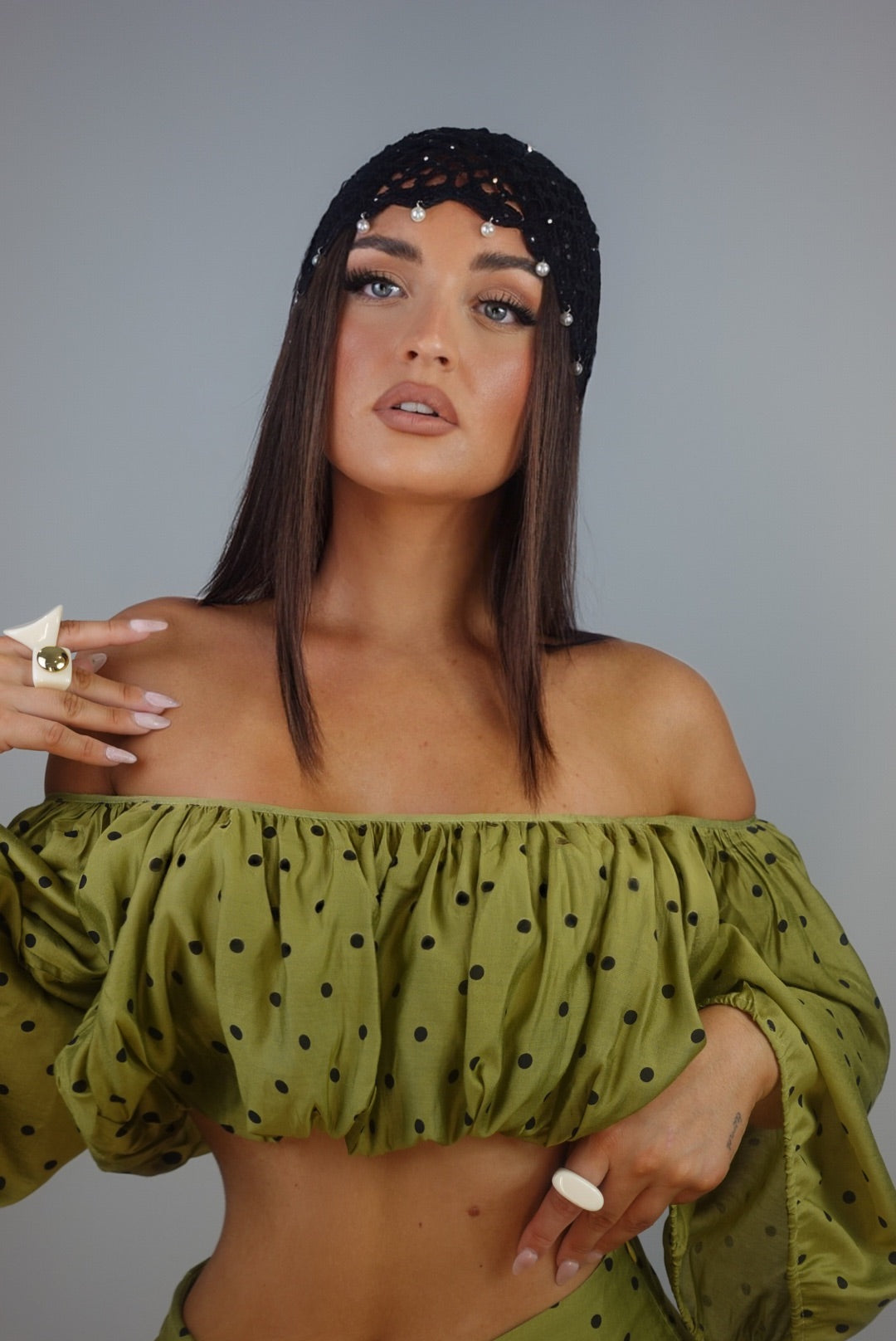 Ensemble à pois - vert
