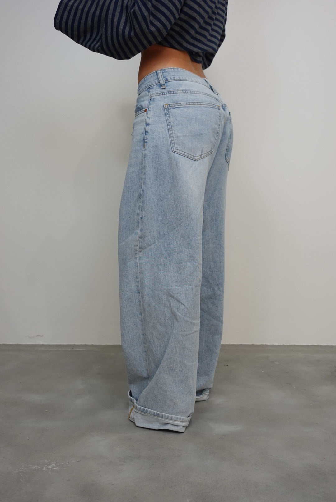 Baggy jeans taille basse - clair
