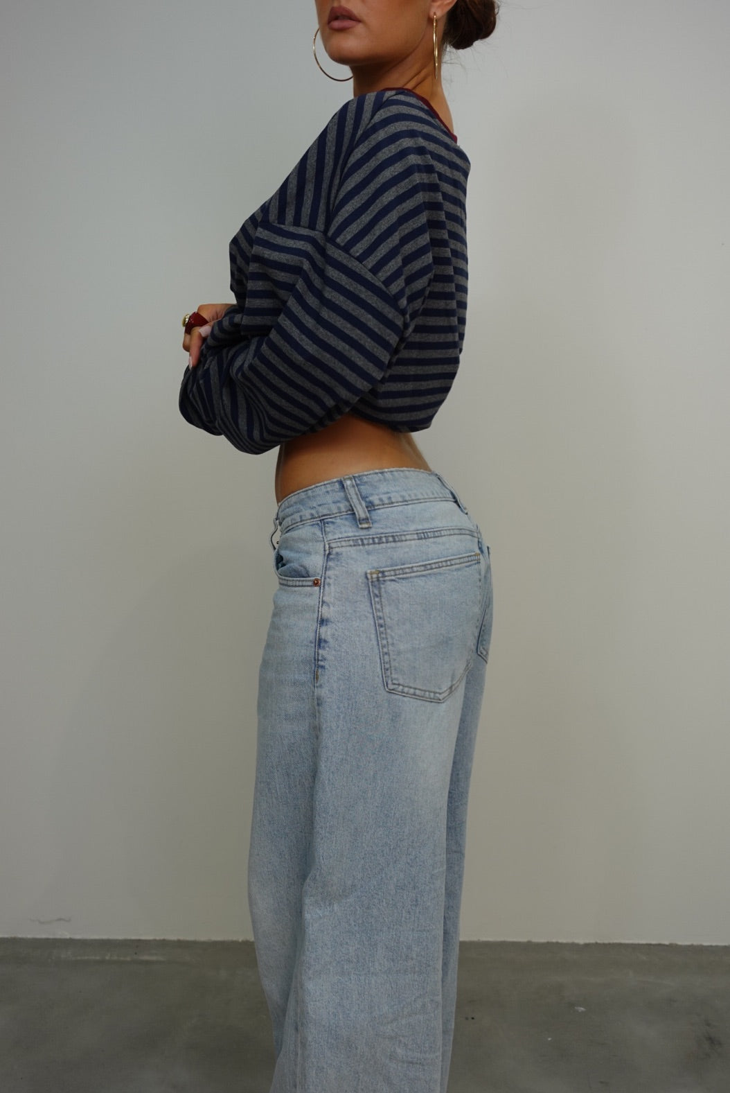 Baggy jeans taille basse - clair