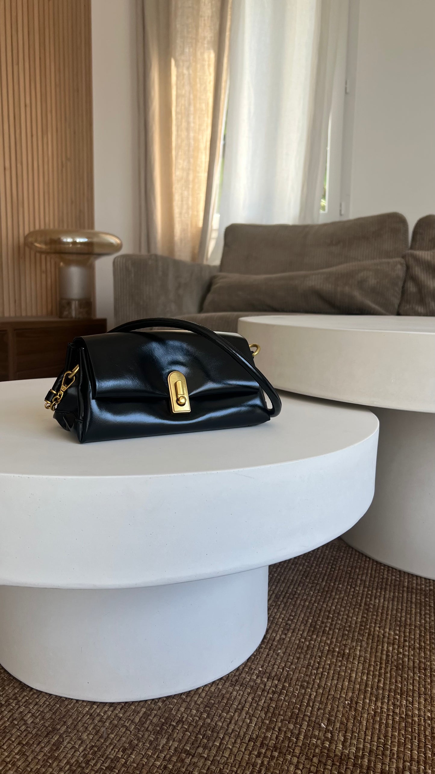 Sac classique en cuir - noir