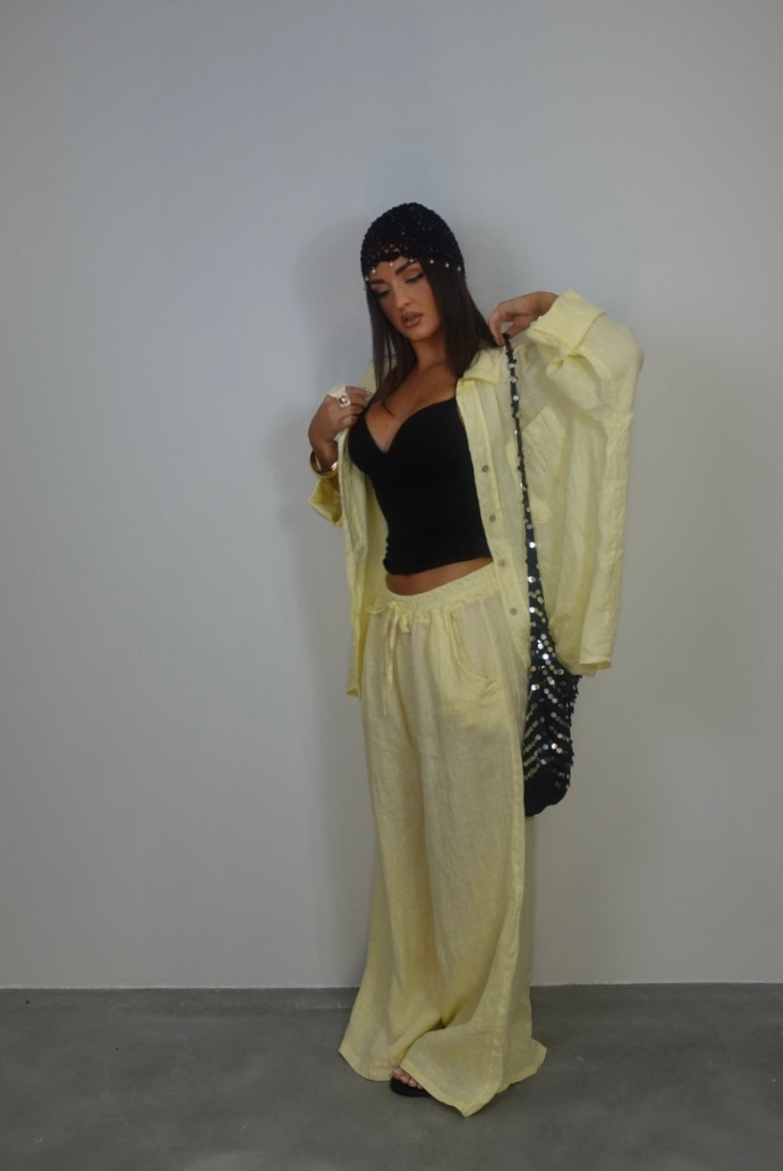 Ensemble en lin - jaune