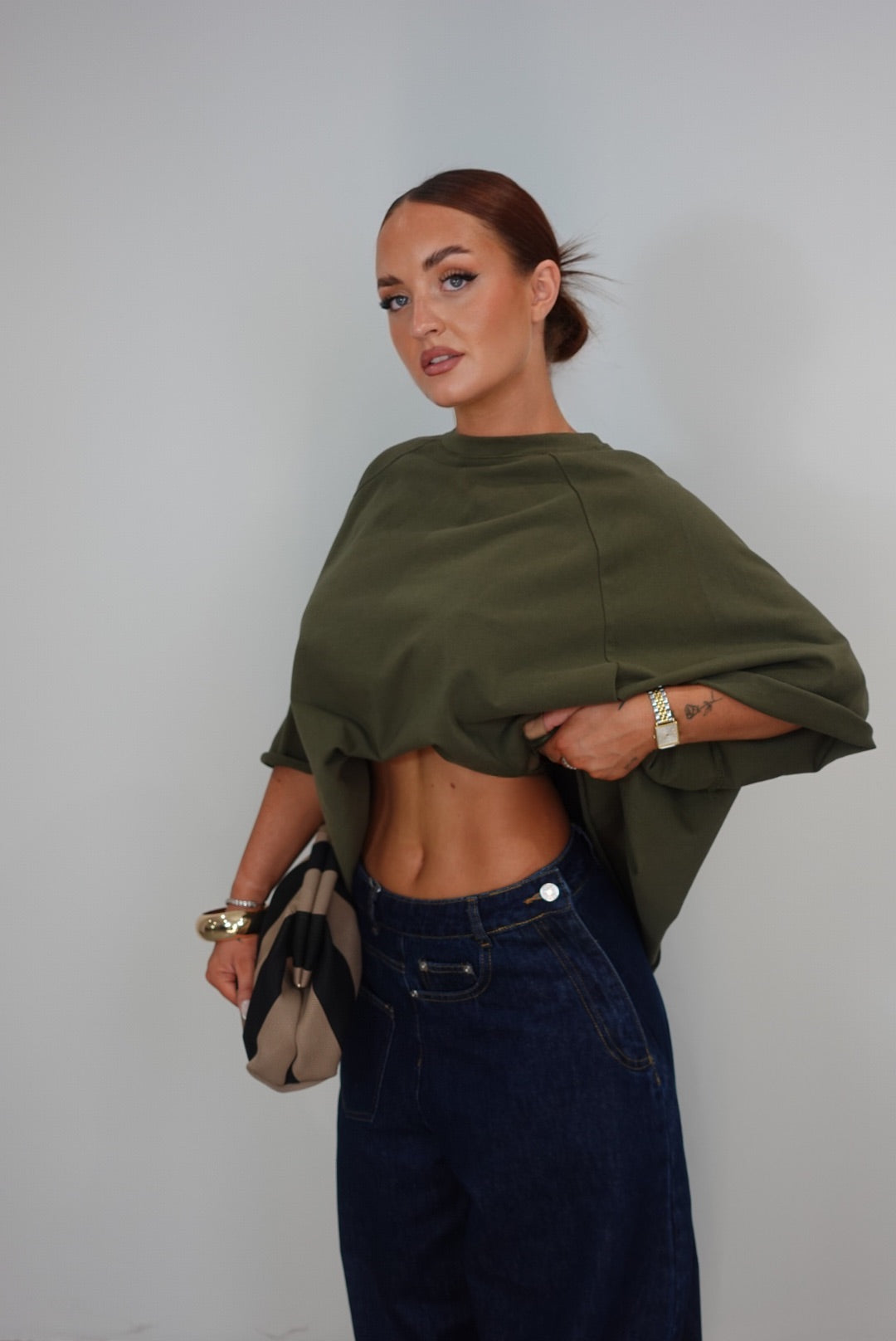 T- shirt loose - kaki